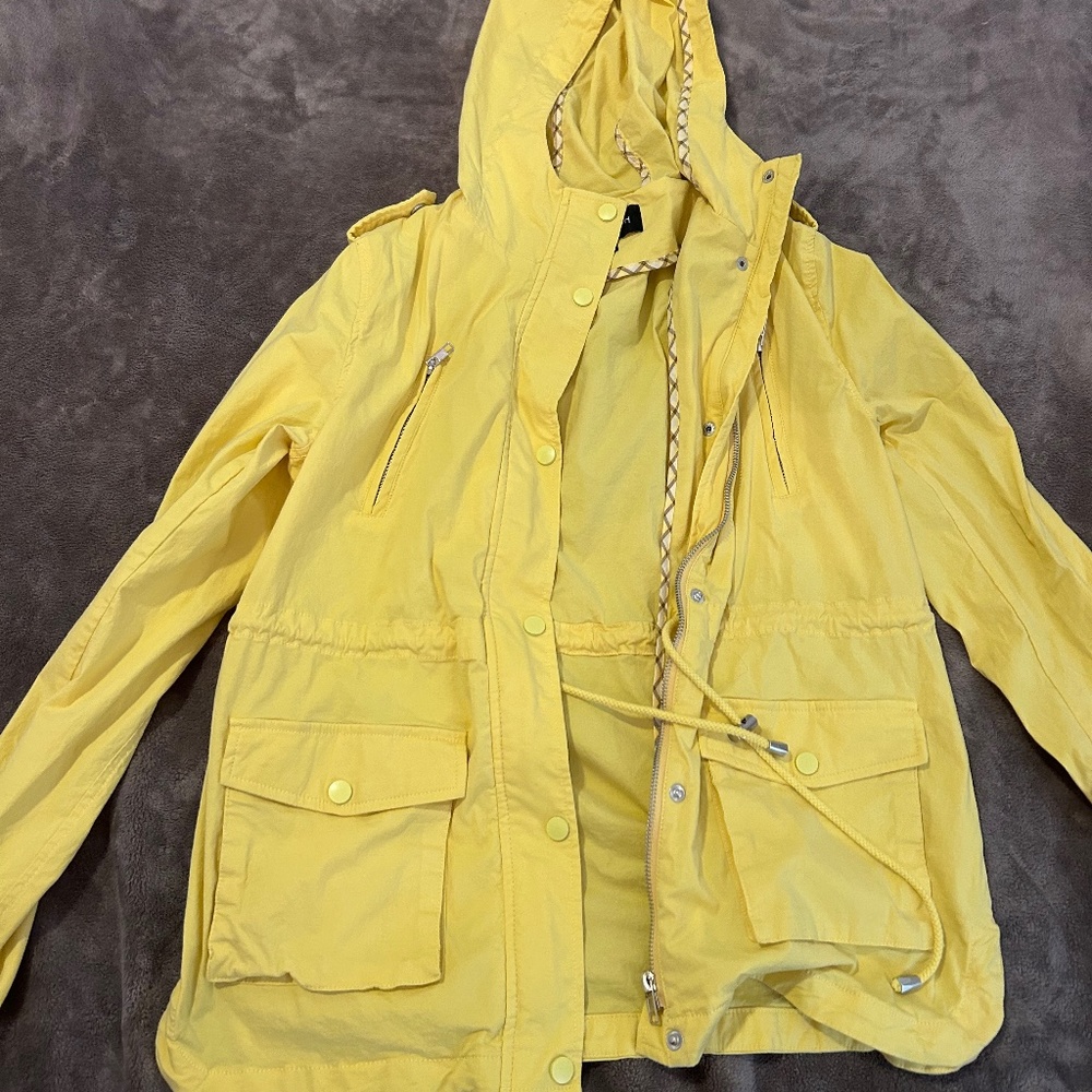 Yellow canvas zip jacket